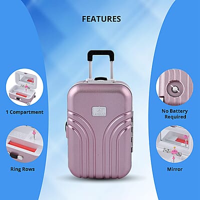 Suitcase Music Jewelry Box With Mirror and Dancer - Lilac