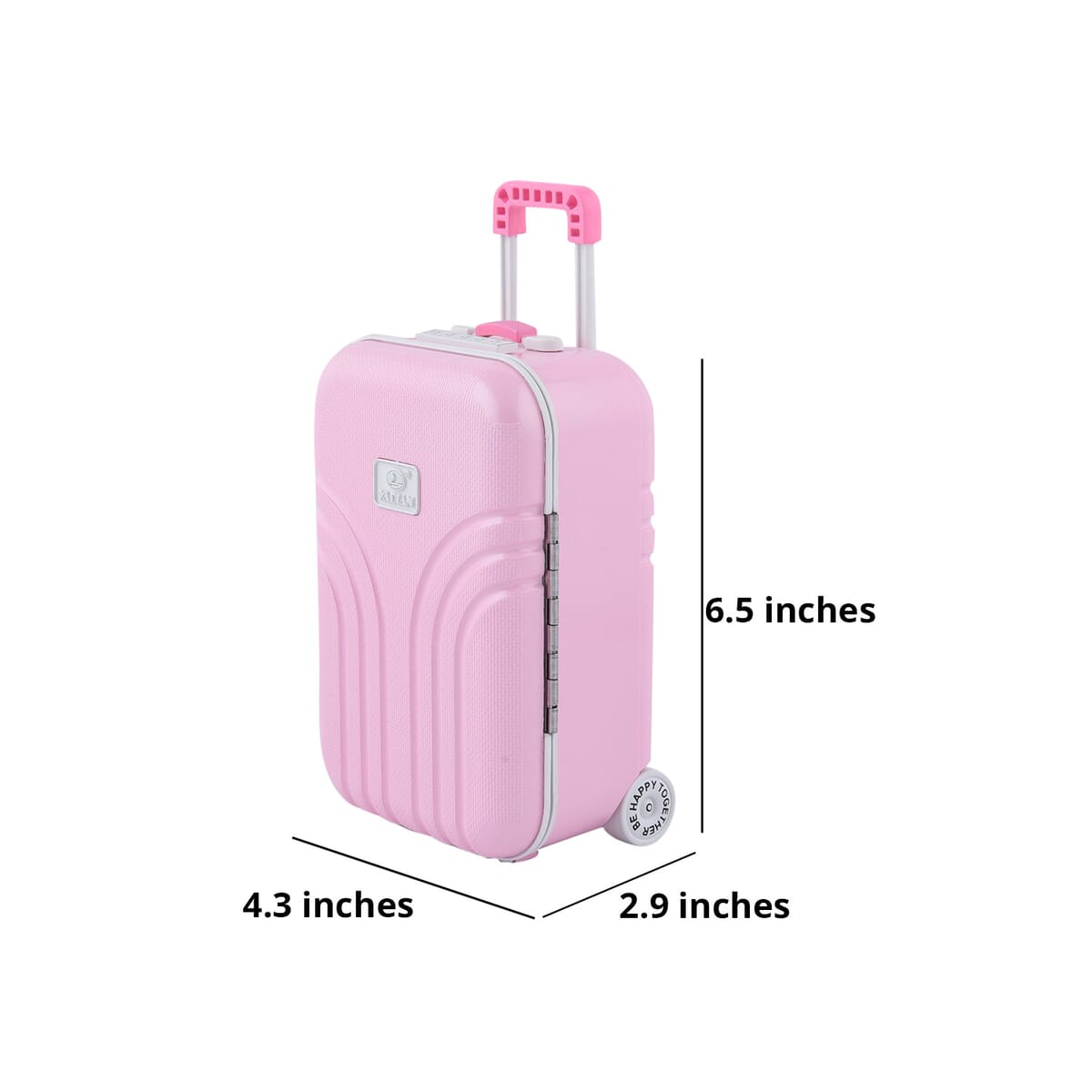 Suitcase Music Jewelry Box With Mirror and Dancer - Pink image number 4