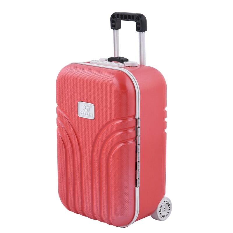 Suitcase Music Jewelry Box With Mirror and Dancer - Red