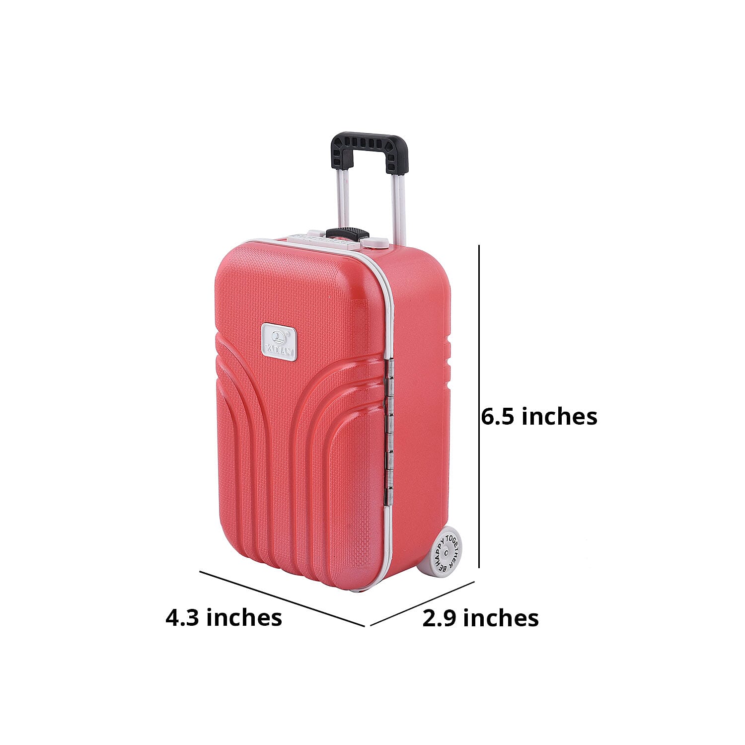 Suitcase Music Jewelry Box With Mirror and Dancer - Red