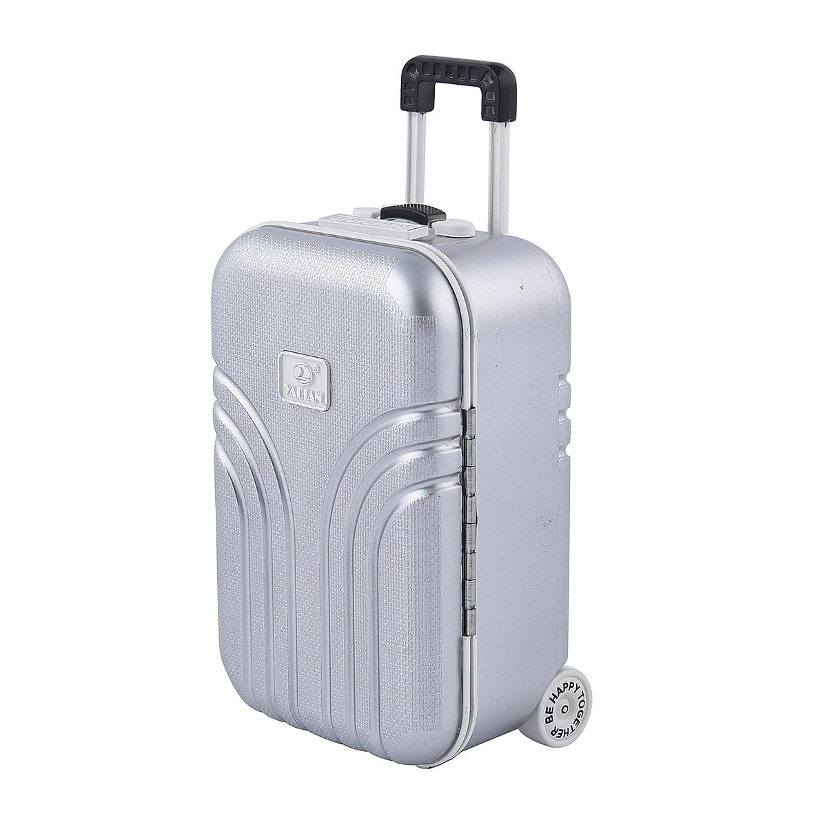 Suitcase Music Jewelry Box With Mirror and Dancer - Silver image number 1