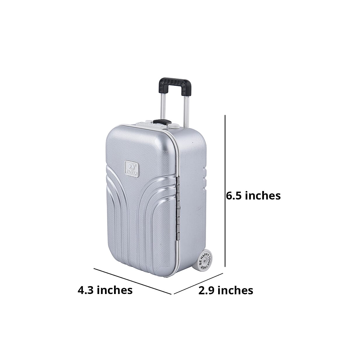 Suitcase Music Jewelry Box With Mirror and Dancer - Silver image number 4