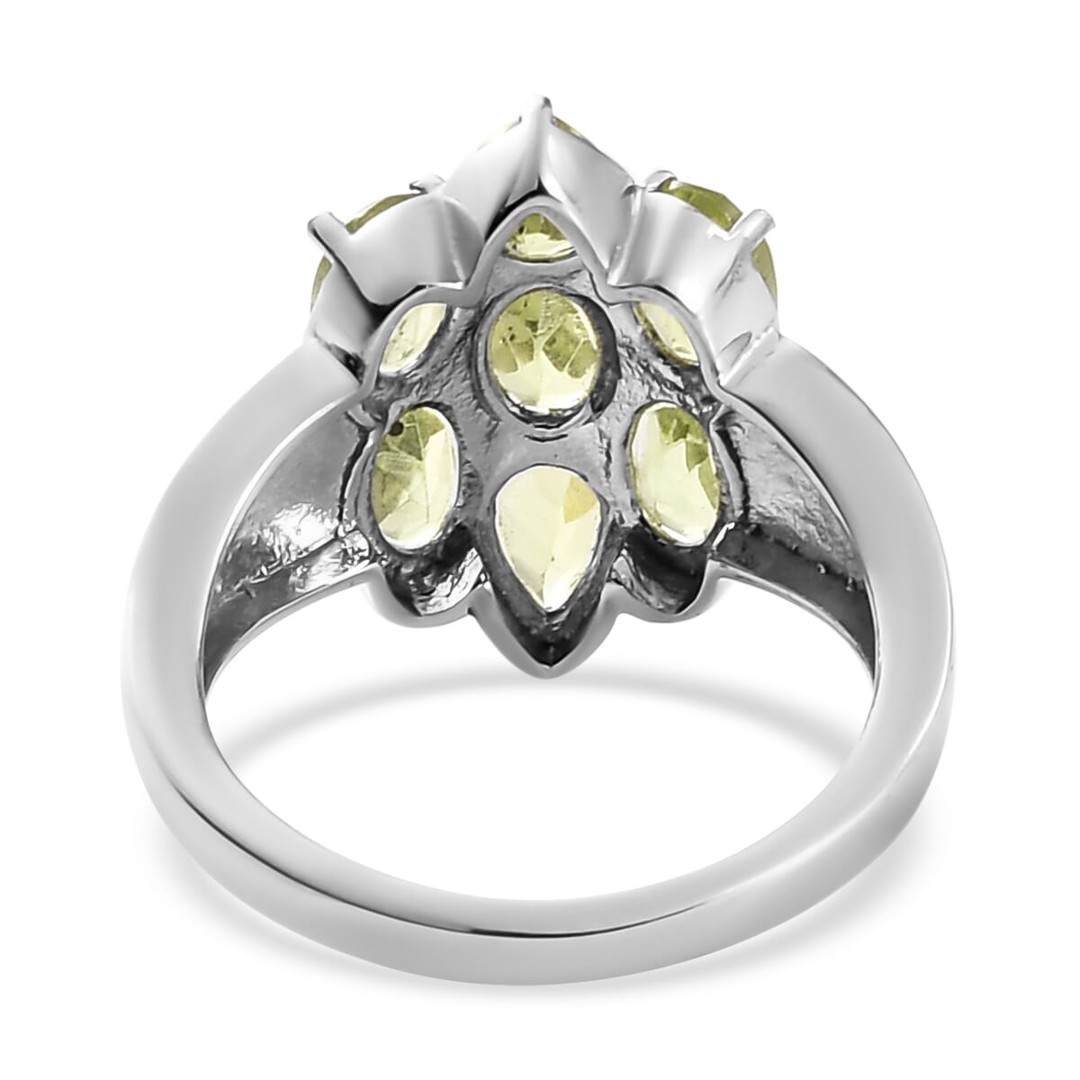 Peridot Ring in Stainless Steel (Size 10.0) 3.40 ctw | Tarnish-Free, Waterproof, Sweat Proof Jewelry image number 4