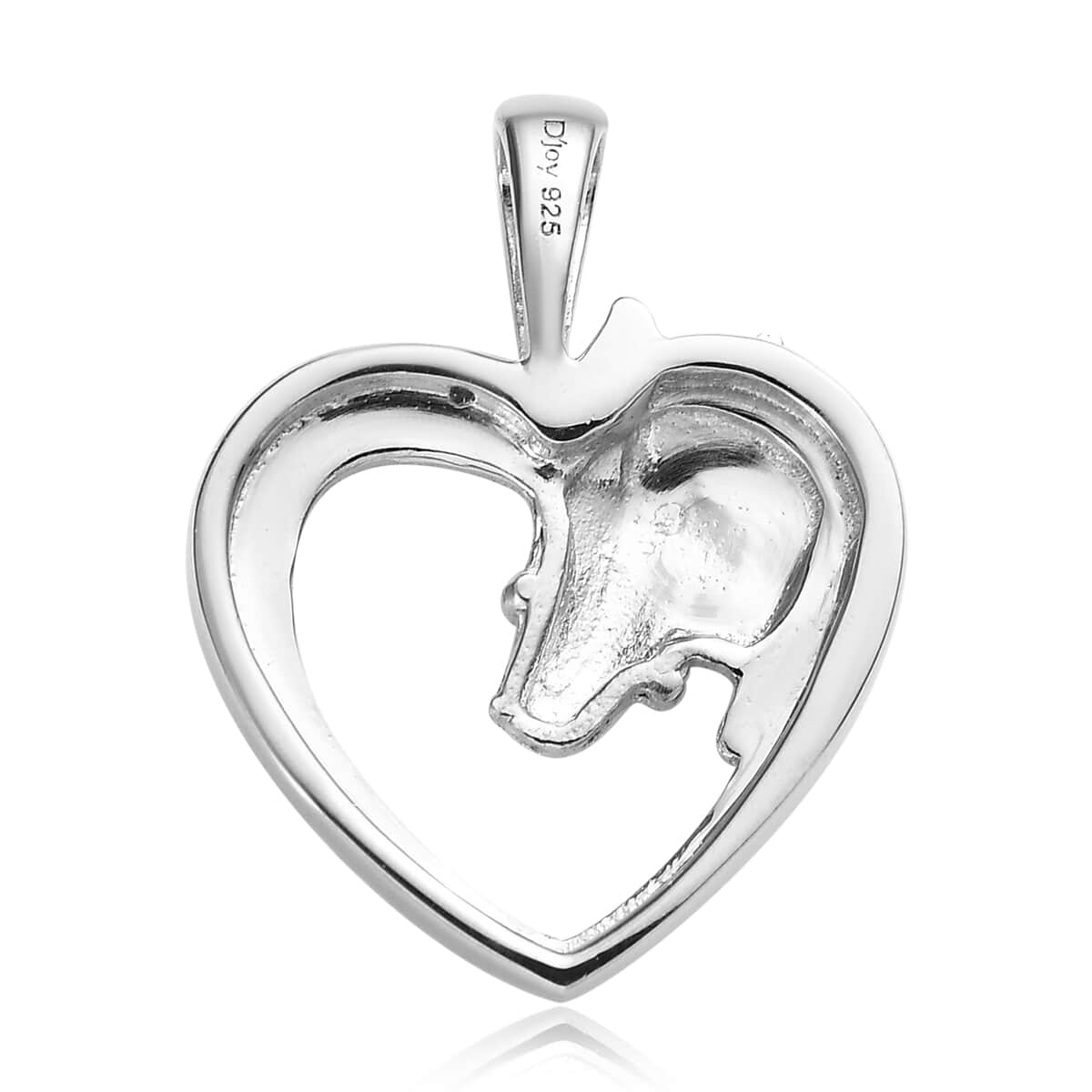 Diamond Accent Heart Pendant in Platinum Over Sterling Silver image number 4