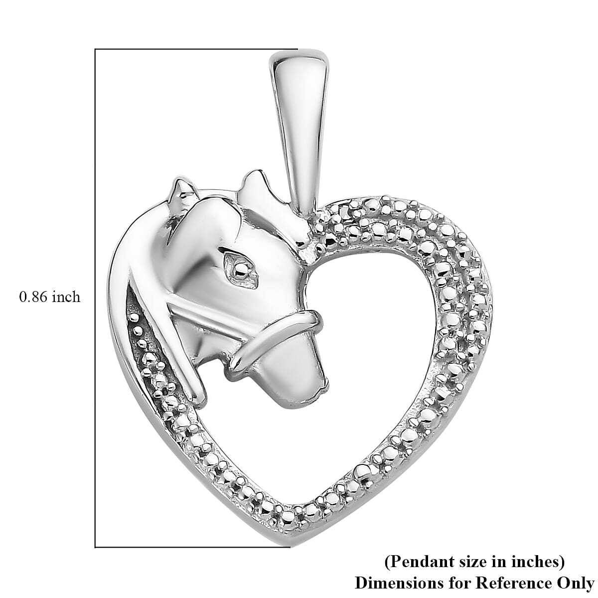 Diamond Accent Heart Pendant in Platinum Over Sterling Silver