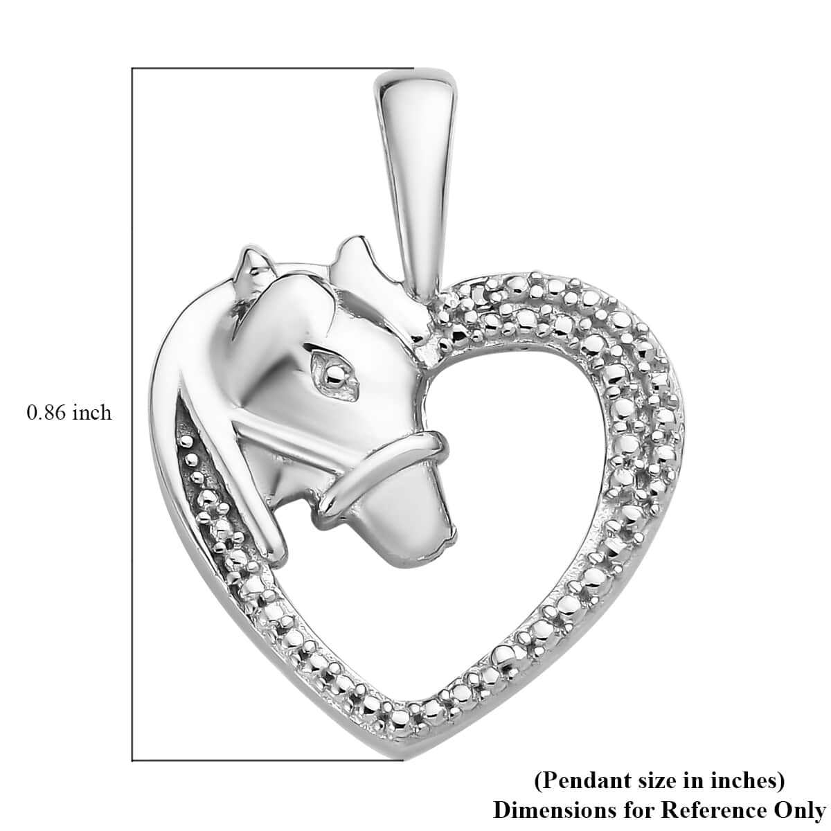 Diamond Accent Heart Pendant in Platinum Over Sterling Silver image number 5