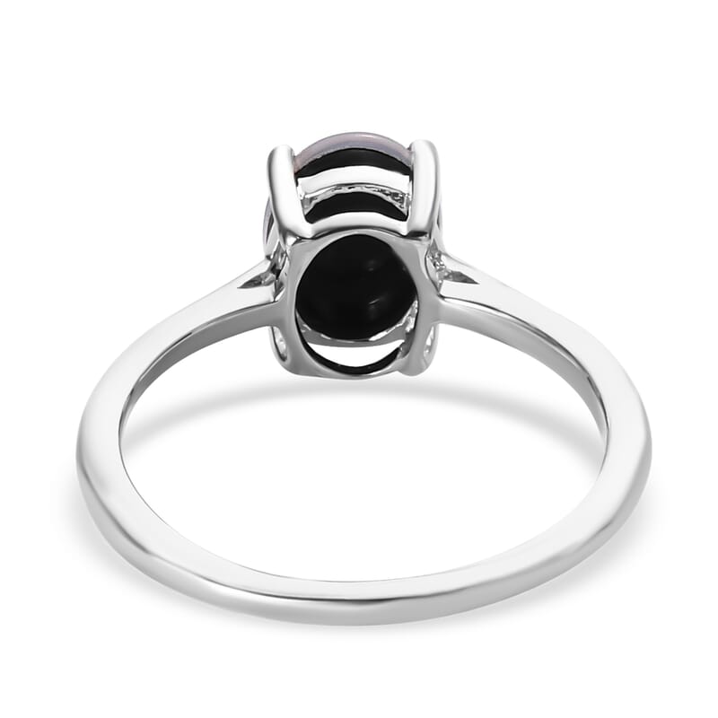 Boulder Opal Triplet Solitaire Ring in Sterling Silver (Size 10.0) 0.90 ctw