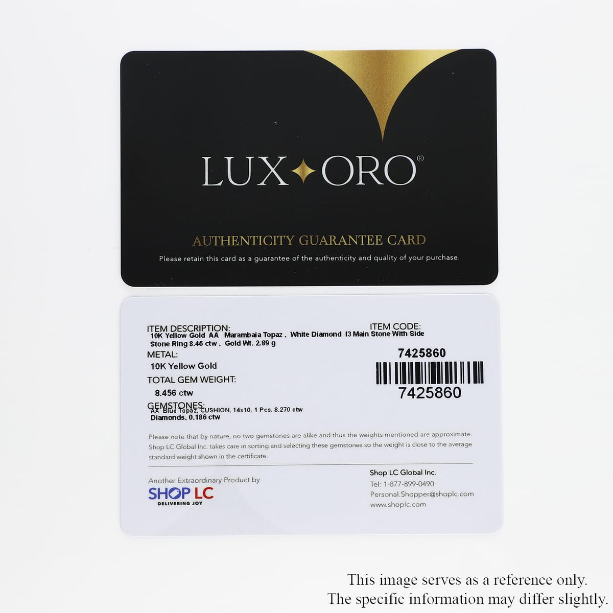 Luxoro 10K Yellow Gold Premium Marambaia Topaz and Diamond G-H I3 Ring (Size 10.0) 8.50 ctw image number 6