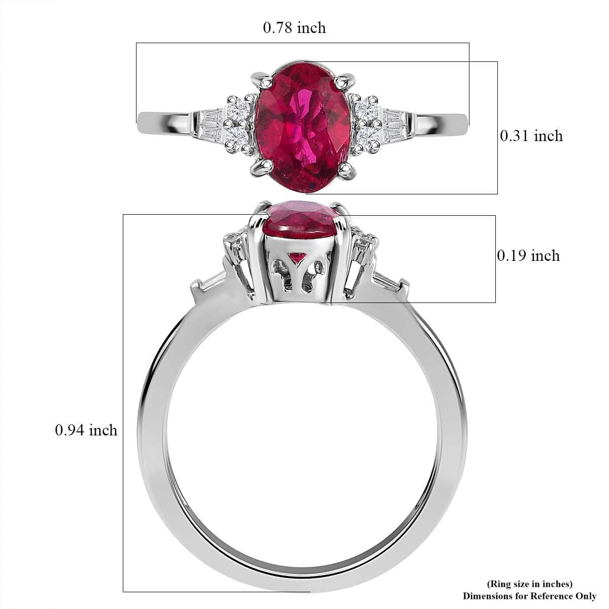 Rhapsody 950 Platinum AAAA Ouro Fino Rubellite and E-F VS Diamond Ring (Size 7.0) 1.50 ctw image number 5
