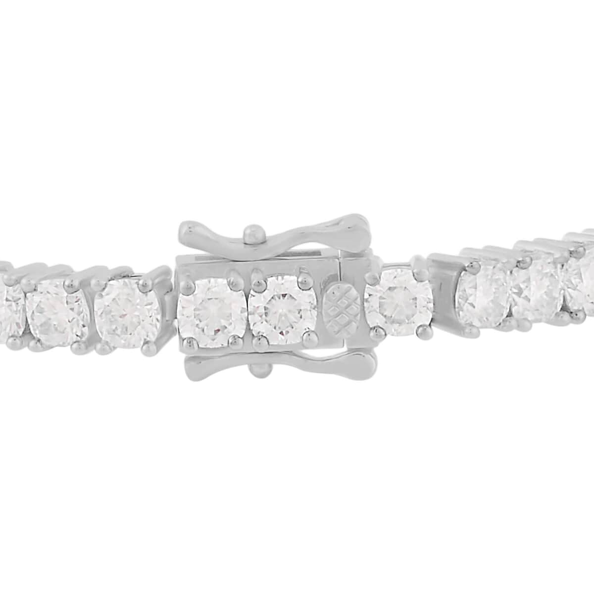 Moissanite Tennis Bracelet in Platinum Over Sterling Silver (7.25 In) 14.00 ctw image number 2