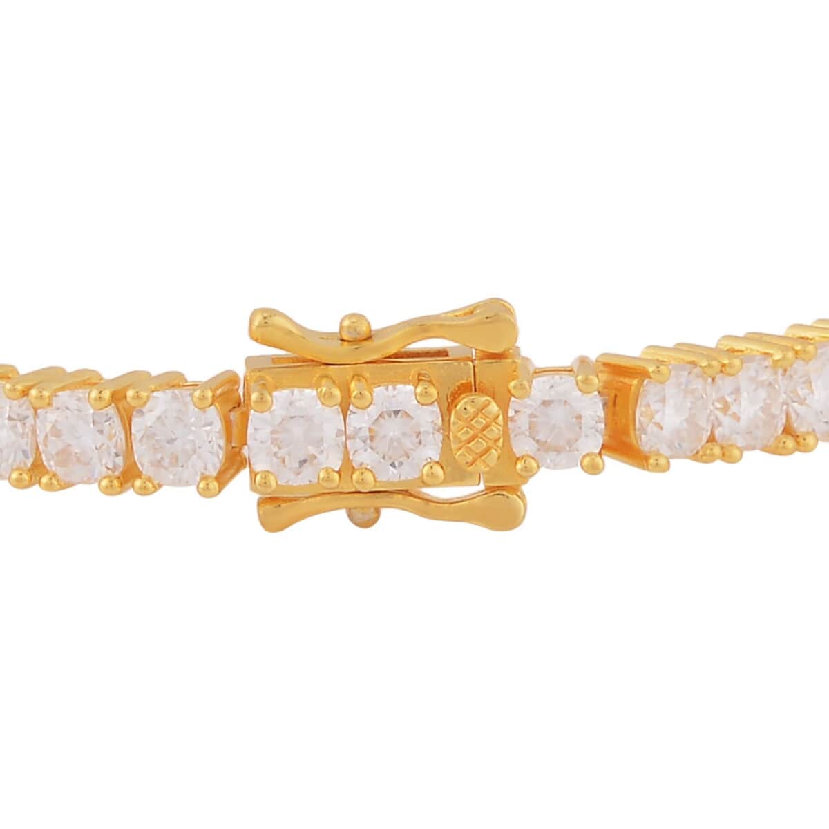 Moissanite Tennis Bracelet in Vermeil Yellow Gold Over Sterling Silver (6.50 In) 12.50 ctw image number 2