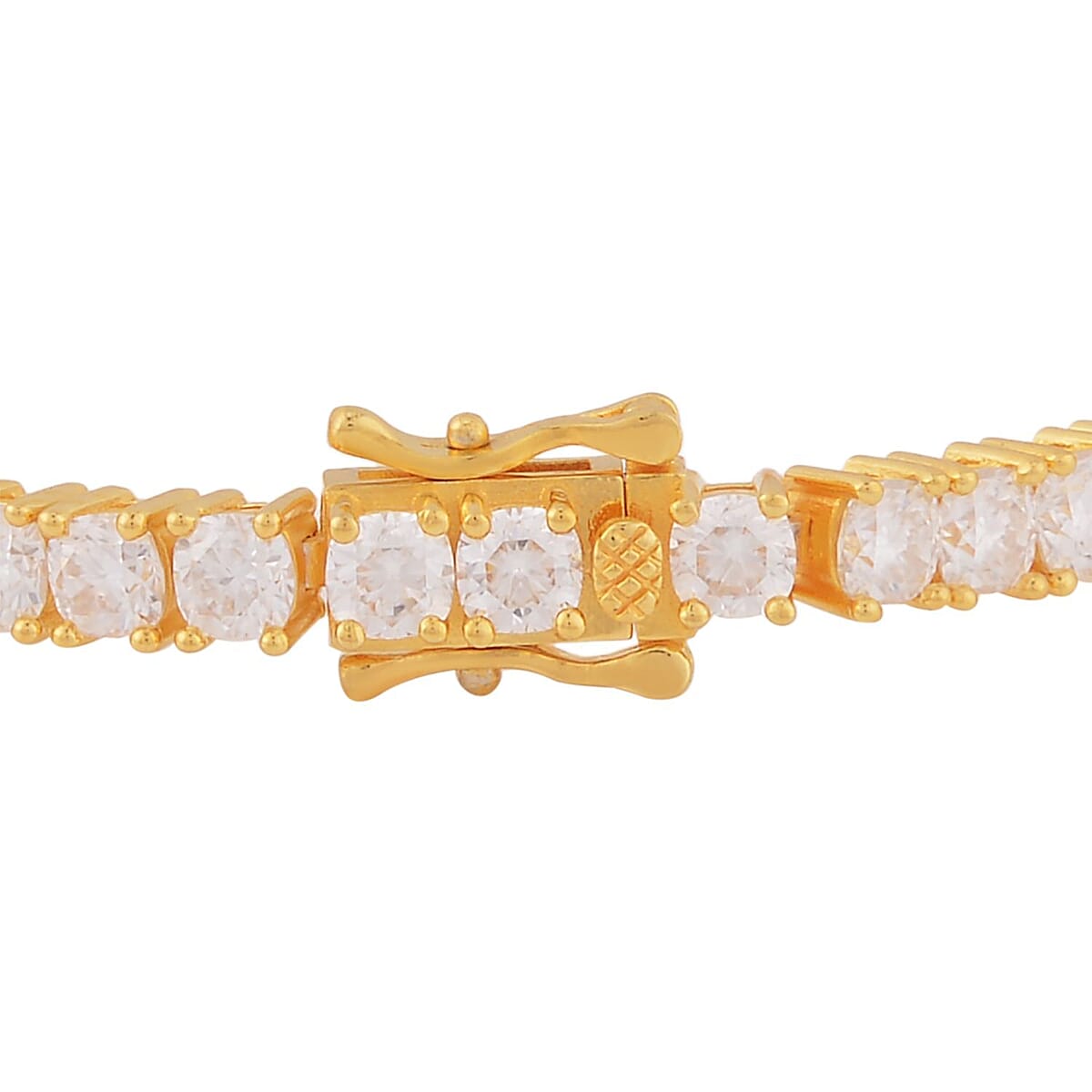 Moissanite Tennis Bracelet in Vermeil Yellow Gold Over Sterling Silver (7.25 In) 14.00 ctw image number 2