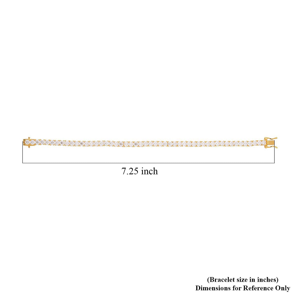 Moissanite Tennis Bracelet in Vermeil Yellow Gold Over Sterling Silver (7.25 In) 14.00 ctw image number 3