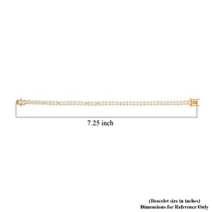 Moissanite Tennis Bracelet in Vermeil Yellow Gold Over Sterling Silver (7.25 In) 14.00 ctw