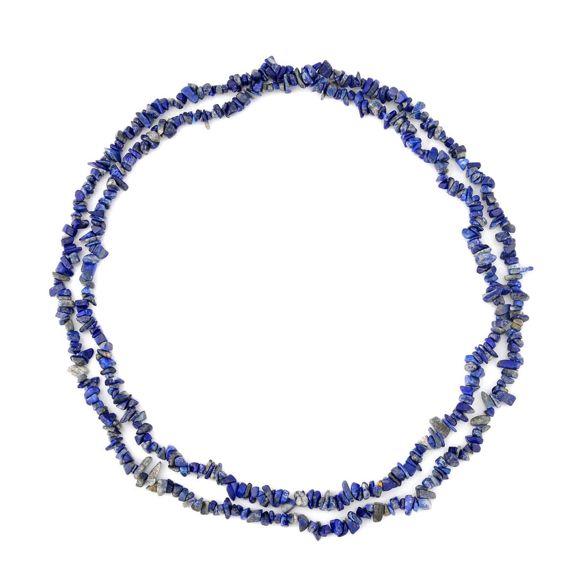 Lapis Lazuli Chips Endless Necklace 60 Inches 250.00 ctw image number 0