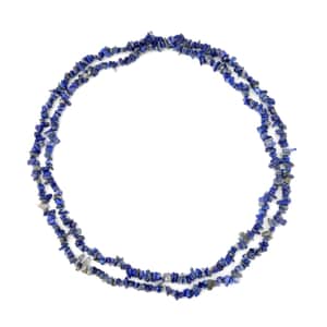 Lapis Lazuli Chips Endless Necklace 60 Inches 250.00 ctw