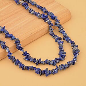 Lapis Lazuli Chips Endless Necklace 60 Inches 250.00 ctw