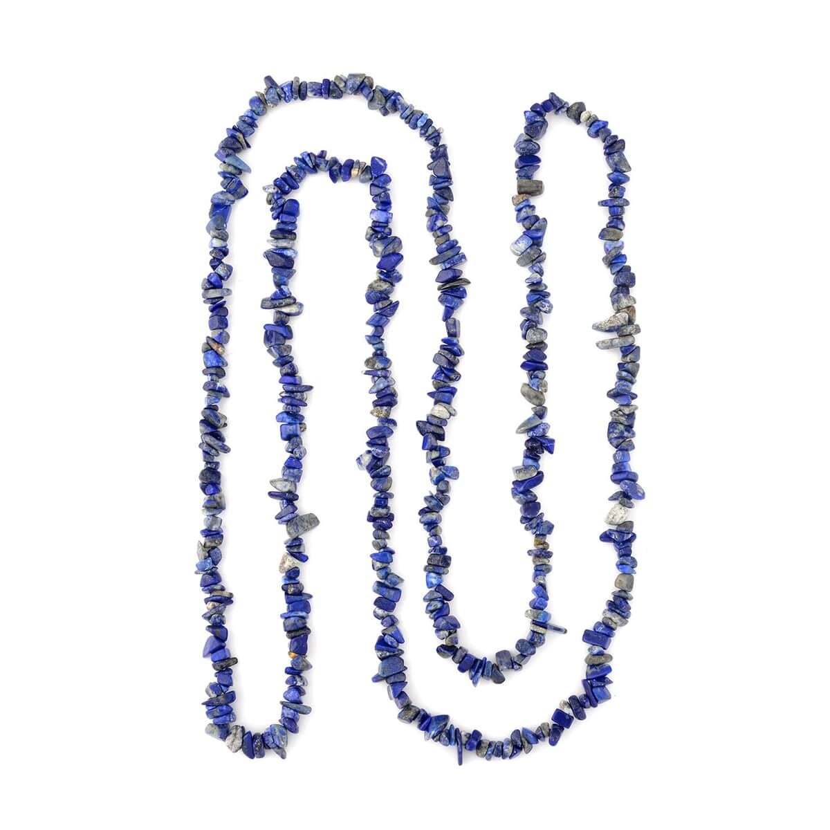 Lapis Lazuli Chips Endless Necklace 60 Inches 250.00 ctw image number 2