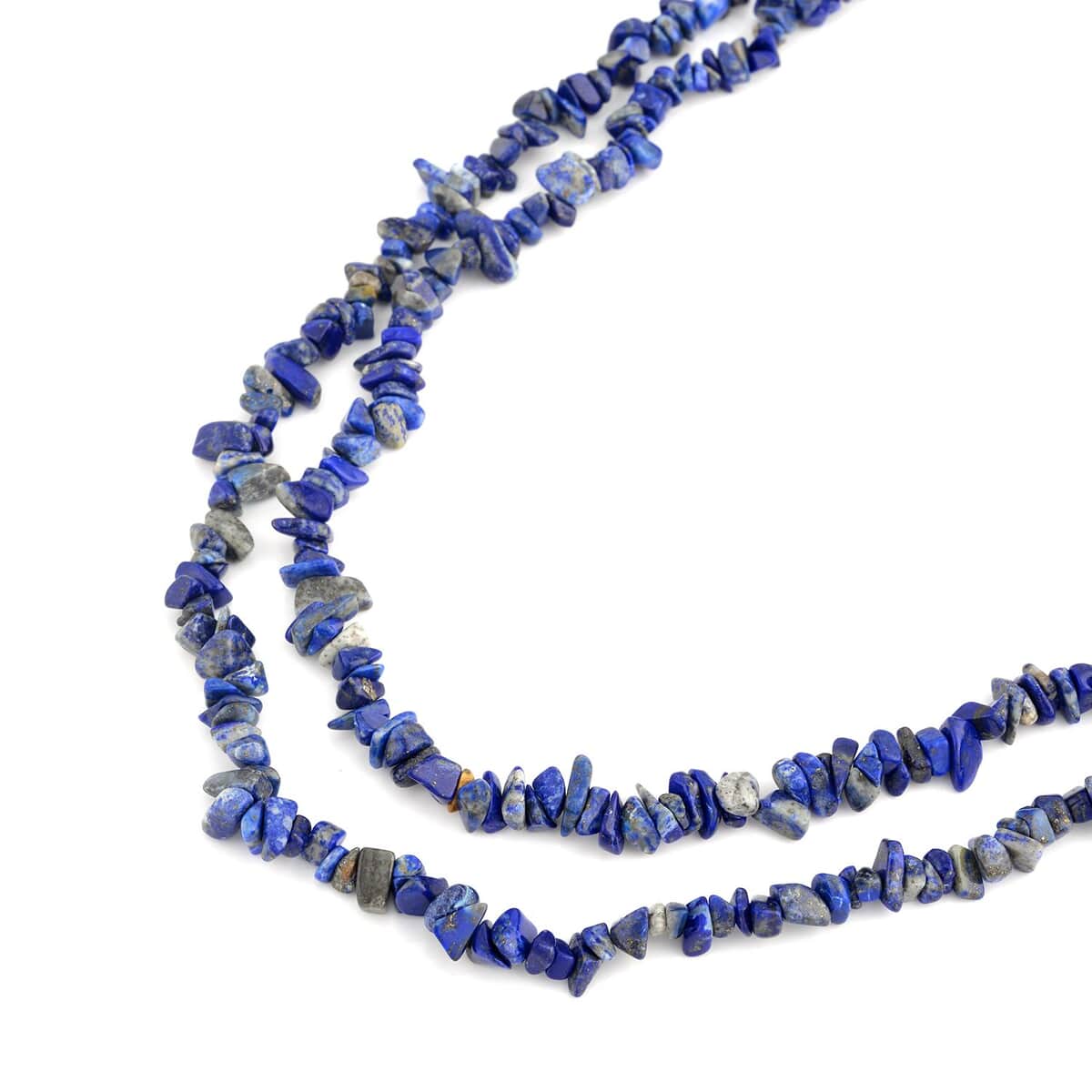 Lapis Lazuli Chips Endless Necklace 60 Inches 250.00 ctw image number 3