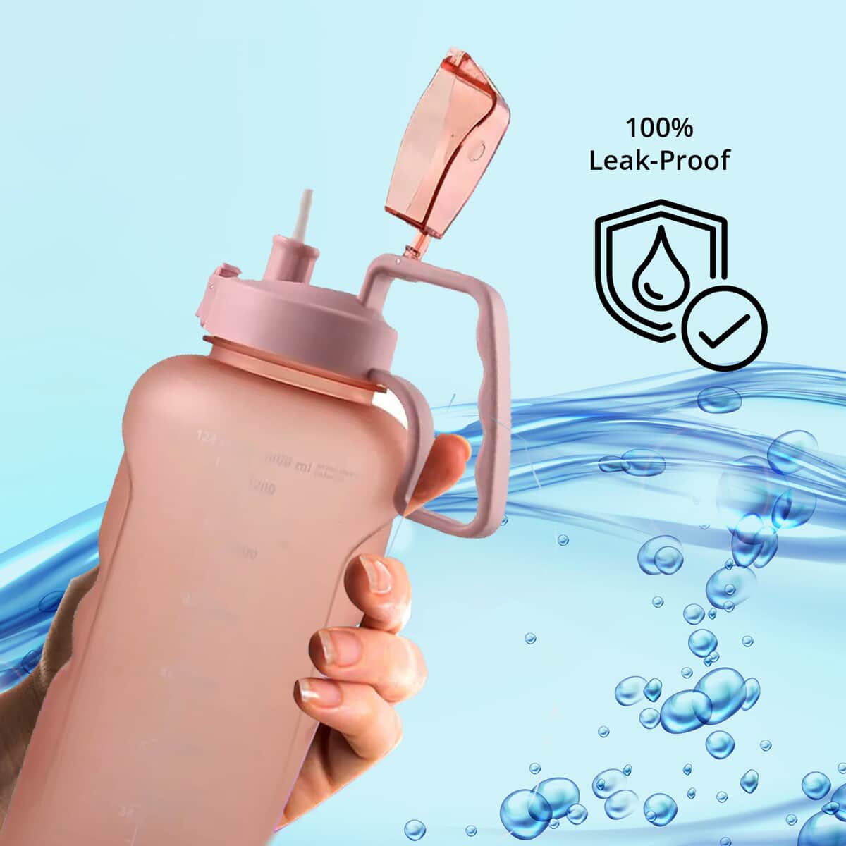 Venture Pal 1 Gallon Motivational Water Bottle -Pink image number 3