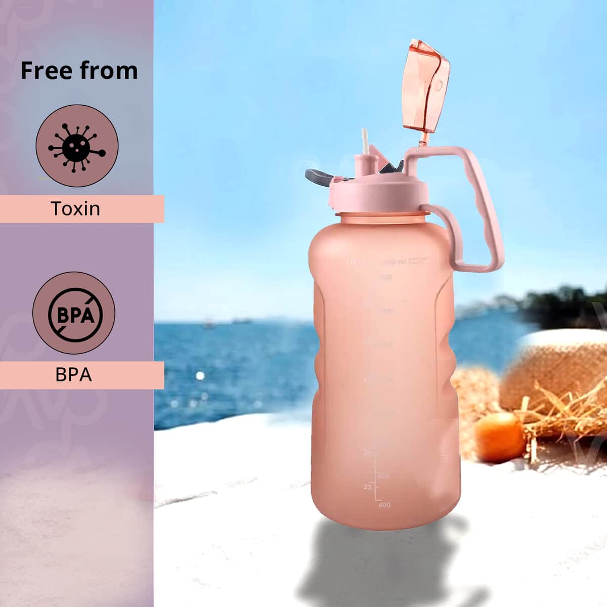 Venture Pal 1 Gallon Motivational Water Bottle -Pink image number 4