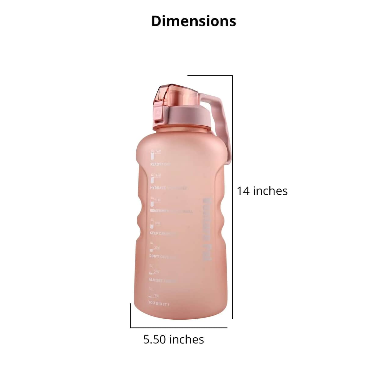 Venture Pal 1 Gallon Motivational Water Bottle -Pink image number 5