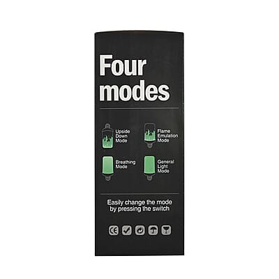 Set of 3 Green LED Flame Bulbs