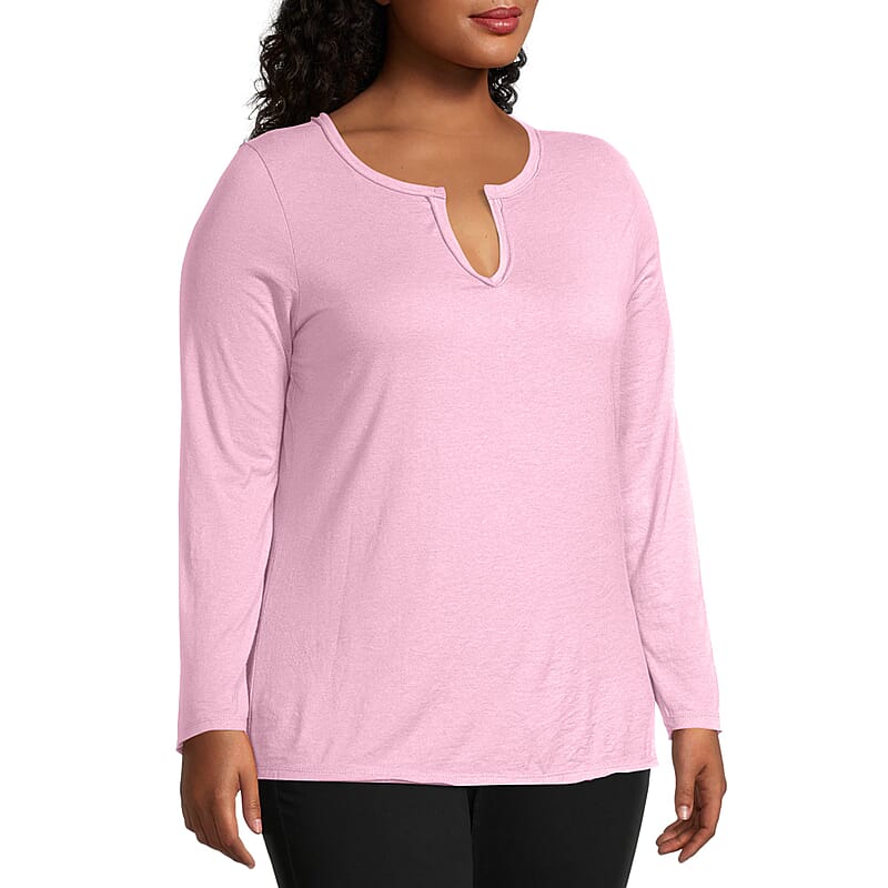 3 Pack - Hanes Just My Size Long Sleeve T-Shirts - Fuchsia, Teal, Light Pink (2X)