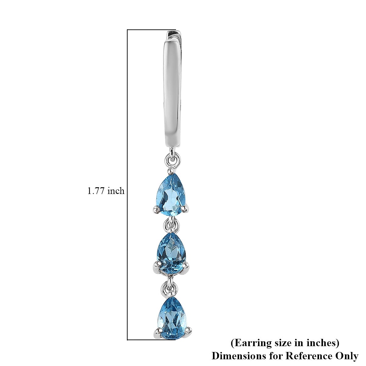 Marambaia Topaz Dangling Earrings in Platinum Over Sterling Silver 2.90 ctw