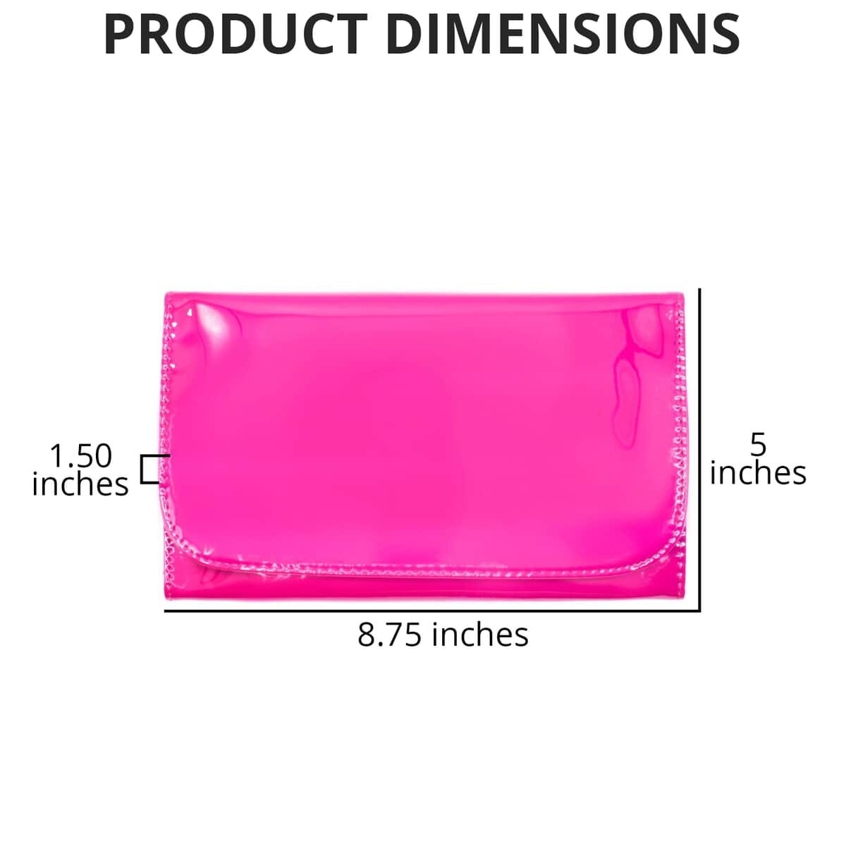 Pink Vinyl Cosmetic Bag with Translucent Glitter Handle Brushes , Women's Makeup Bag , Makeup Pouch , Travel Makeup Bag image number 3