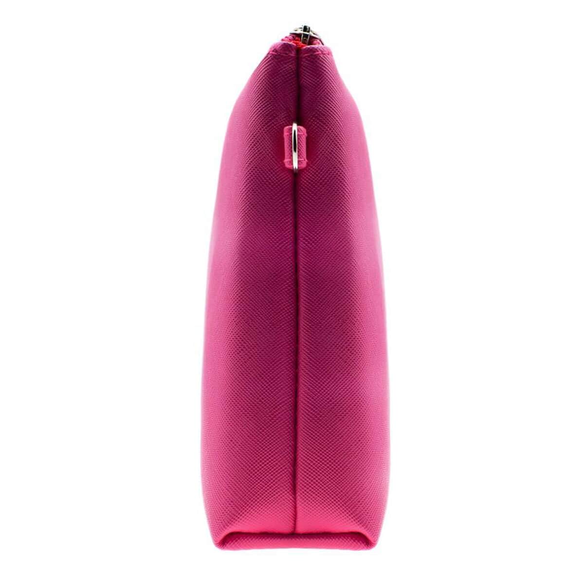Pink Vegan Leather Bag with Matte Black Brushes image number 1