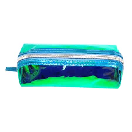 Blue Mermaid Vegan Leather Cosmetic Bag | Makeup Bag | Makeup Pouch | Travel Makeup Bag image number 0