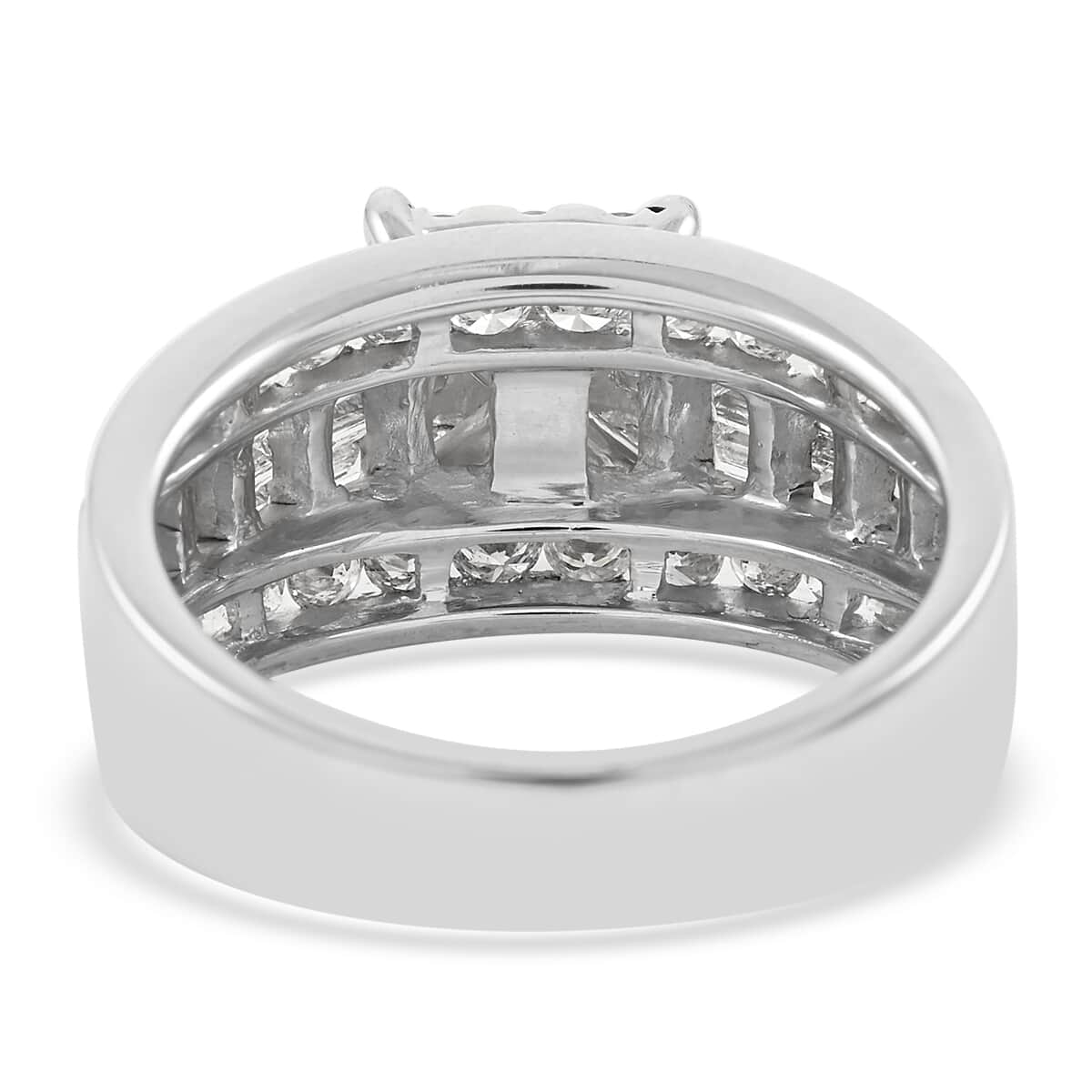 10K White Gold G-H I1-I2 Diamond Ring (Size 6.0) 7.70 Grams 2.00 ctw image number 4