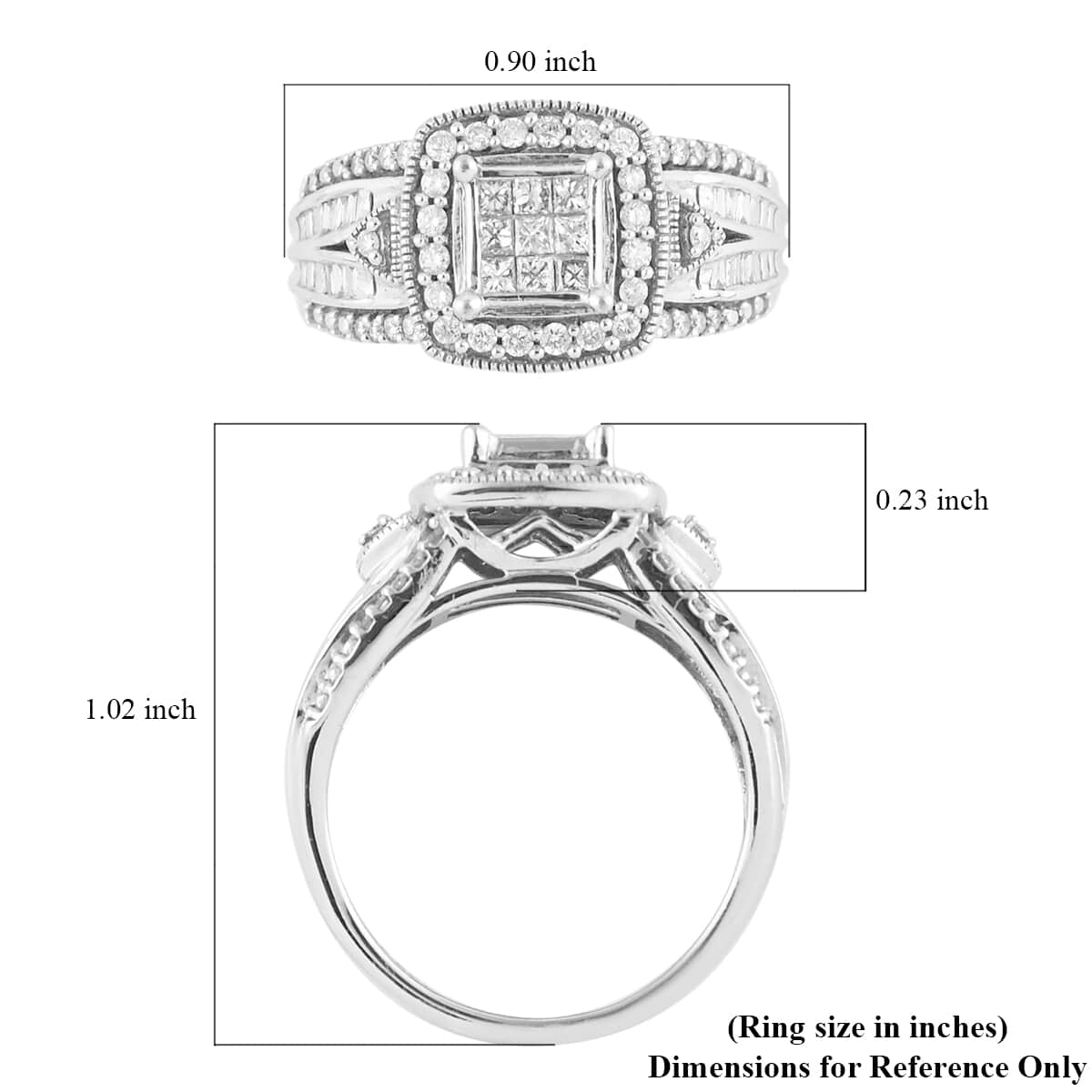 10K White Gold G-H I2 Diamond Ring (Size 7.0) 4.40 Grams 0.50 ctw image number 4