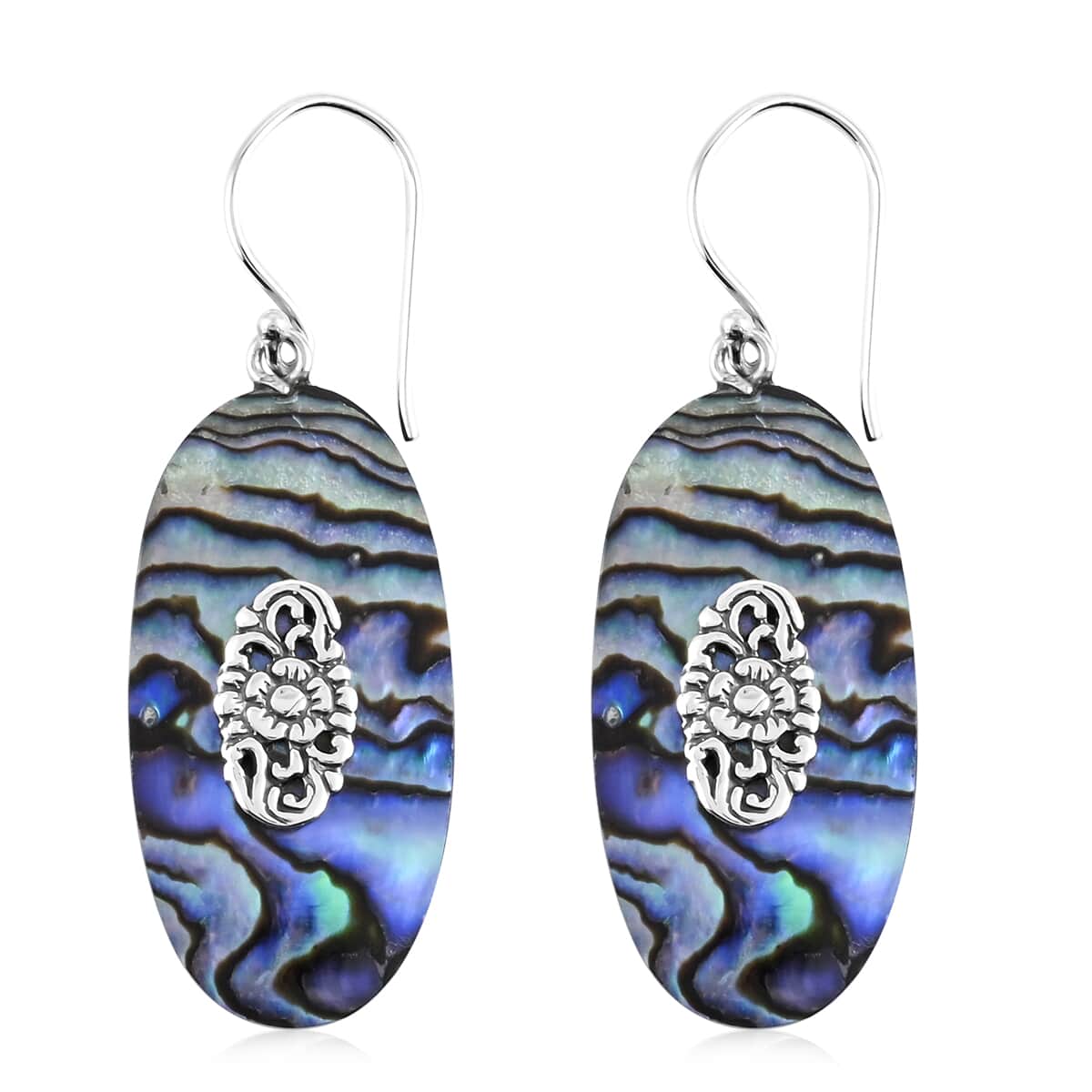 Abalone Shell Earrings in Sterling Silver image number 2