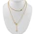 White Zircon Horse Necklace 36 Inches in Vermeil Yellow Gold Over Sterling Silver 0.07 ctw image number 2