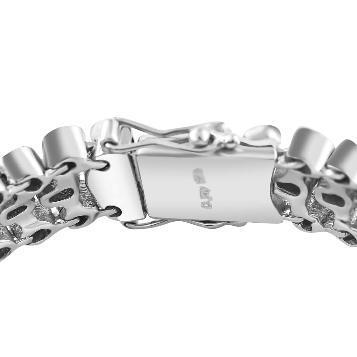 White Diamond  Bracelet (Size - 8.5) in Rhodium Overlay Sterling Silver 7.00 ctw ,  Silver Wt. 30 g image number 2