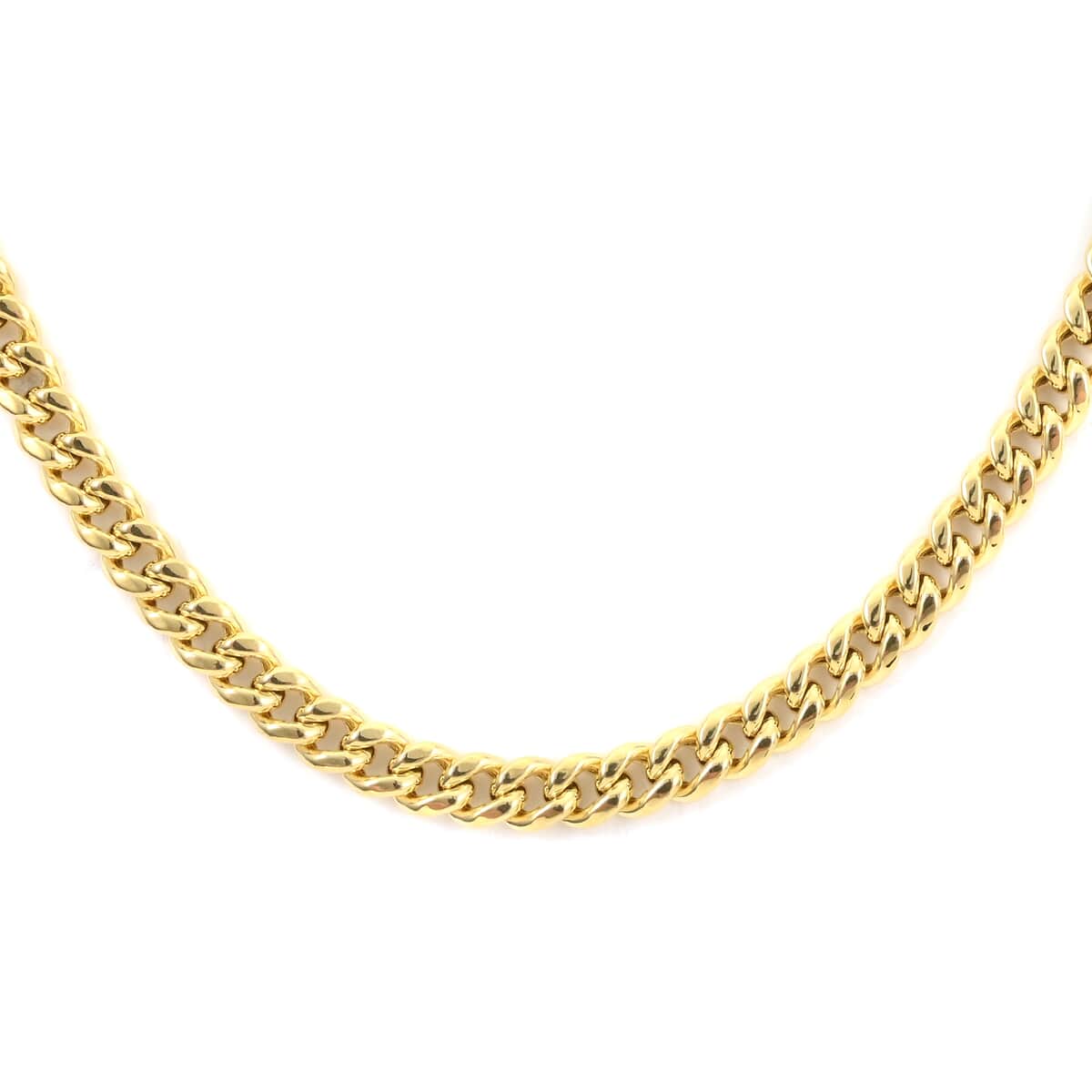 Vegas Closeout Deal 10K Yellow Gold 4.5mm Cuban Necklace 22 Inches 6.30 Grams image number 0