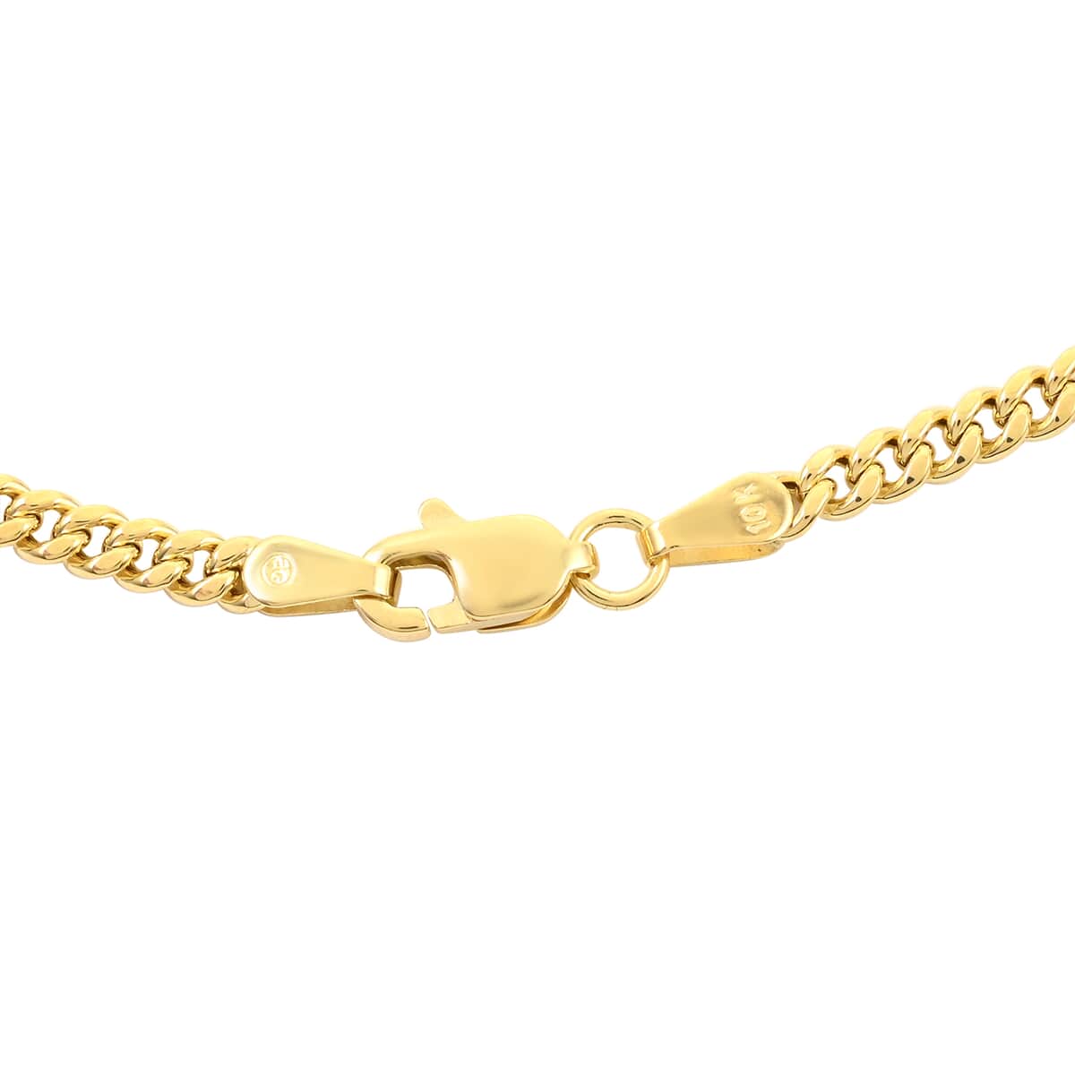 Vegas Closeout Deal 10K Yellow Gold 4.5mm Cuban Necklace 22 Inches 6.30 Grams image number 2