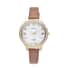 Strada Austrian Crystal Japanese Movement Watch with Coffee Faux Leather Strap image number 0