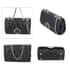 Black Genuine Leather Diamond Quilted Pattern Crossbody Bag image number 3