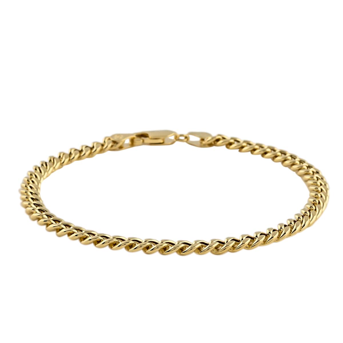 VEGAS CLOSEOUT DEAL 10K Yellow Gold 4.5mm Miami Bracelet (7.50 In) 3.80 Grams image number 0