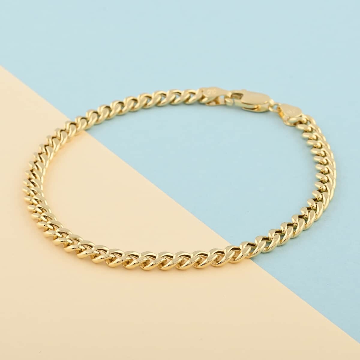 VEGAS CLOSEOUT DEAL 10K Yellow Gold 4.5mm Miami Bracelet (7.50 In) 3.80 Grams image number 1