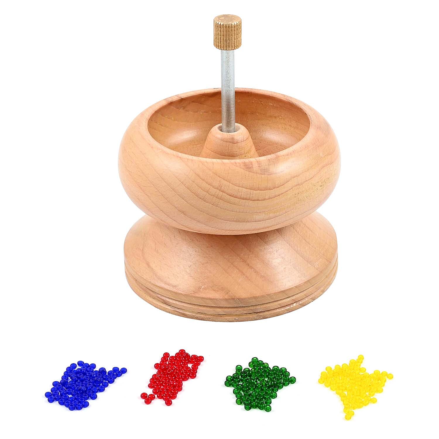 Gem Workshop Wooden Bead Spinner with Steel Needle and Fish Wire