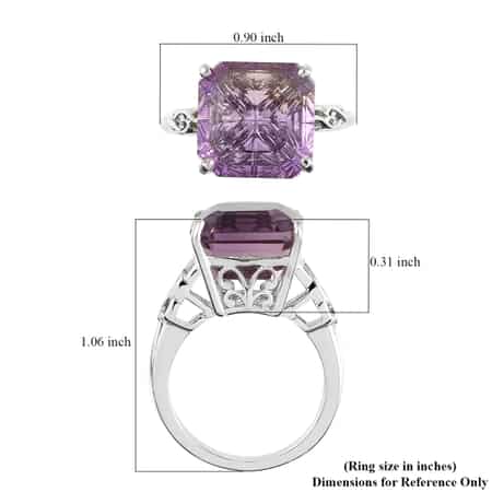 One Of A Kind One Of Kind Anahi Ametrine Fancy Cut Interlocked Floral Statement Cocktail Ring in Platinum Over Sterling Silver (Size 8.0) 9.10 ctw image number 5