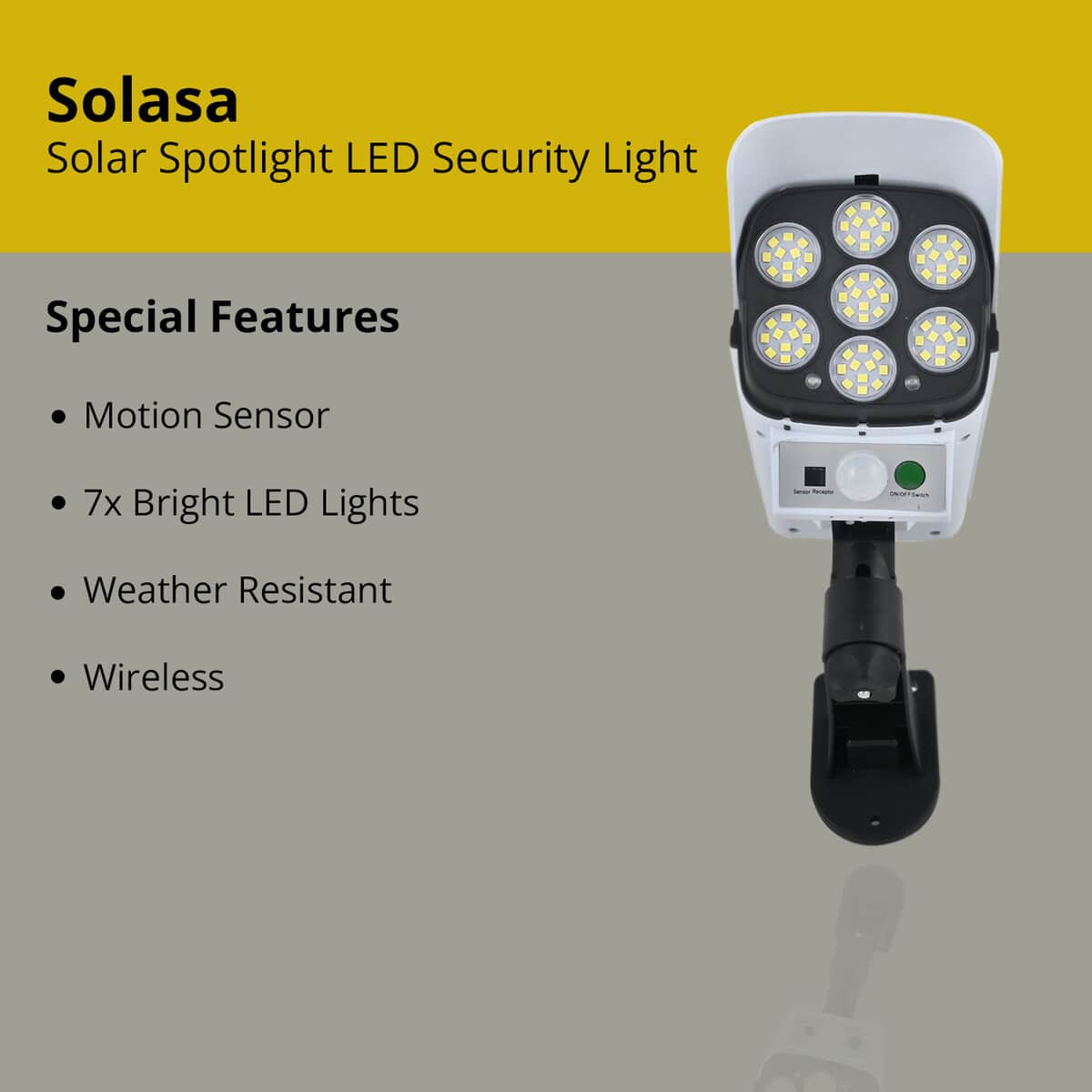 Solasa Solar Spotlight LED Security Light with Remote Control image number 1