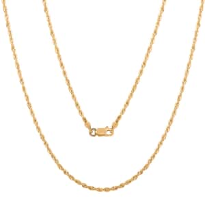 10K Yellow Gold 1.5mm Rope Necklace 20 Inches 1.4 Grams