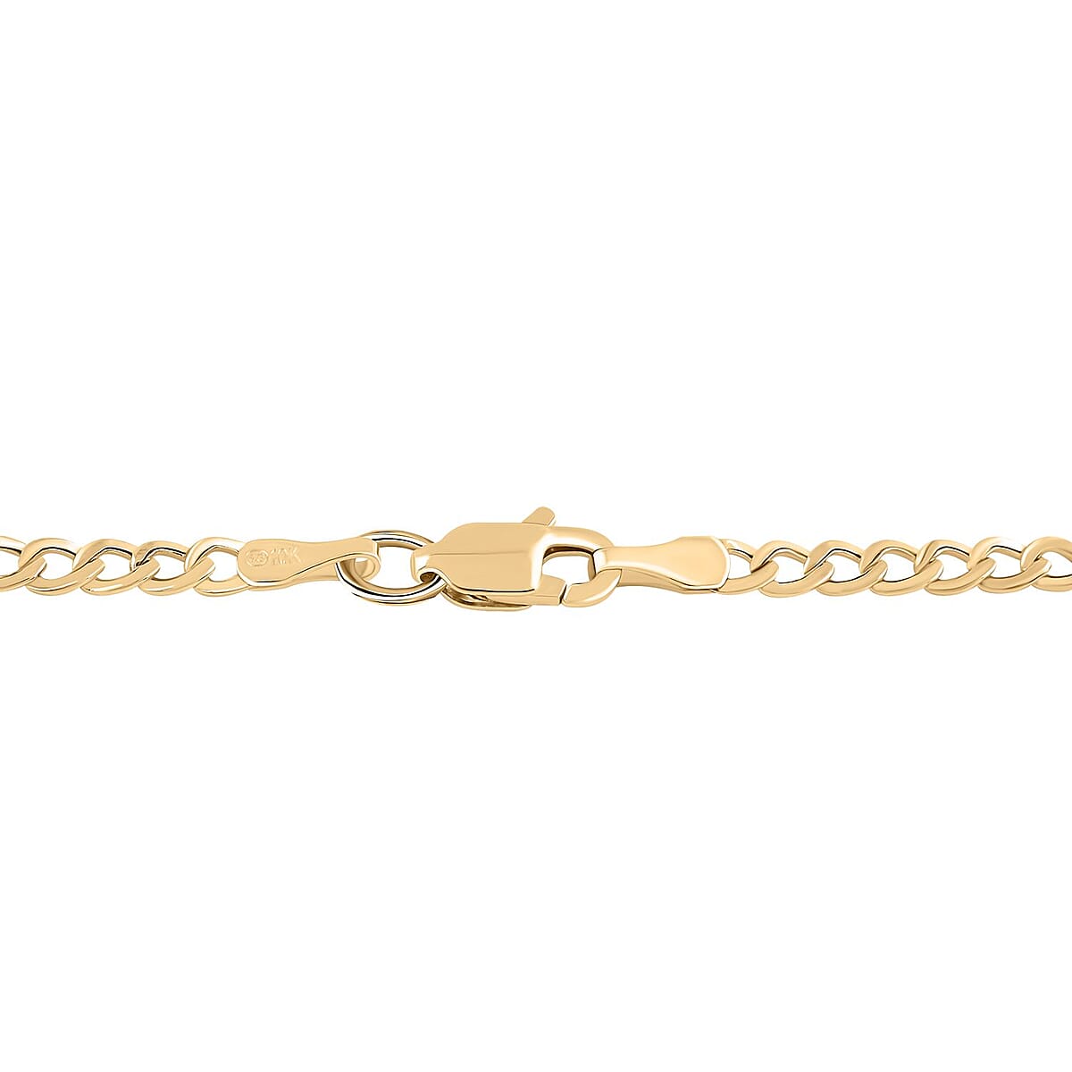 10K Yellow Gold 2.5mm Curb Chain Necklace 20 Inches 2.5 Grams image number 2