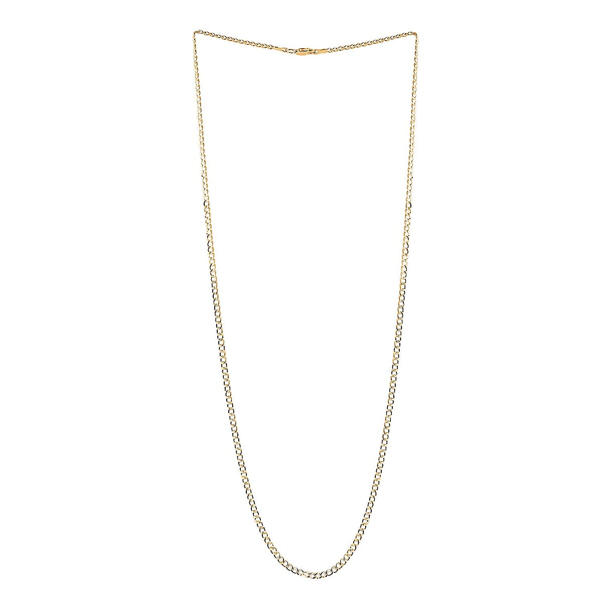 10K Yellow Gold 2.5mm Curb Chain Necklace 20 Inches 2.5 Grams image number 3