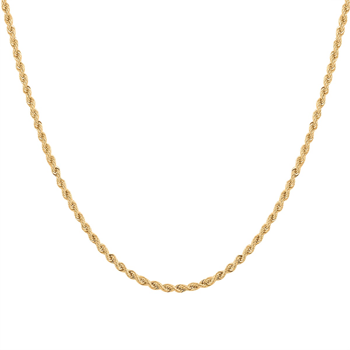 10K Yellow Gold 2.1mm Quint Rope Necklace 22 Inches 2.80 Grams image number 3